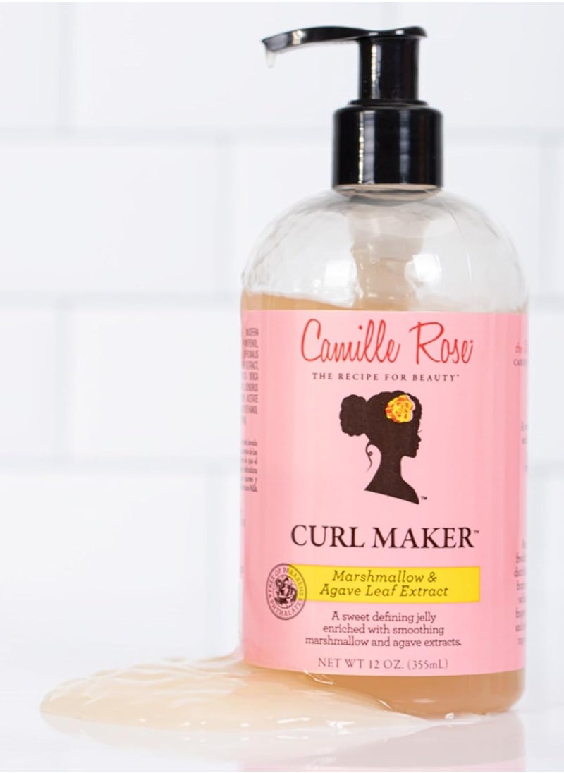 Camille Rose Naturals - Camille Rose Curl Maker, Smoothing and Nourishing Curl Gel with Aloe Vera, for All Hair Types and Textures, 12 fl oz - Image 1