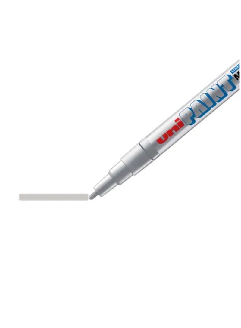 Uniball 1-Piece Fine Round Tip Paint Marker Silver Ink  - Image 2