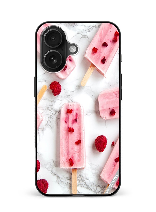 VR CREATIVE Protective Case Cover For Apple iPhone 16 Plus Gulabi Iceream Design Multicolour