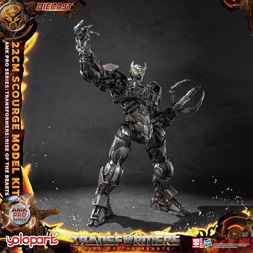 YOLOPARK تمثال عمل YOLOPARK Transformers AMK PRO Scourge، 8.66 بوصة من لعبة Transformers Rise of The Beasts مع تحكم مغناطيسي LED، نموذج قابل للجمع مع حركة عالية للأعمار 15 وما فوق، بدون تحويل - Image 4