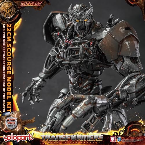 YOLOPARK تمثال عمل YOLOPARK Transformers AMK PRO Scourge، 8.66 بوصة من لعبة Transformers Rise of The Beasts مع تحكم مغناطيسي LED، نموذج قابل للجمع مع حركة عالية للأعمار 15 وما فوق، بدون تحويل - Image 3