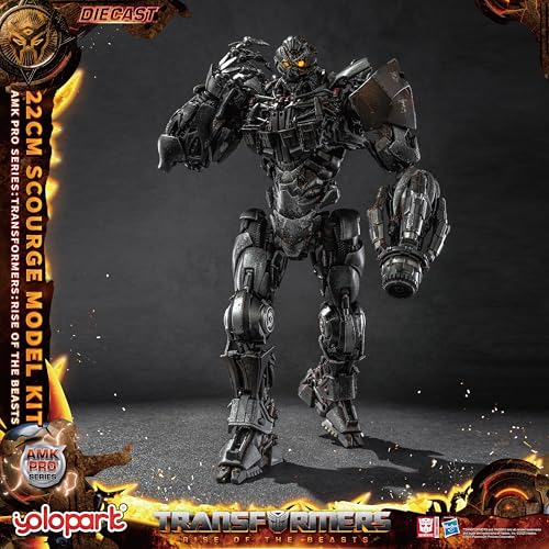 YOLOPARK تمثال عمل YOLOPARK Transformers AMK PRO Scourge، 8.66 بوصة من لعبة Transformers Rise of The Beasts مع تحكم مغناطيسي LED، نموذج قابل للجمع مع حركة عالية للأعمار 15 وما فوق، بدون تحويل - Image 5