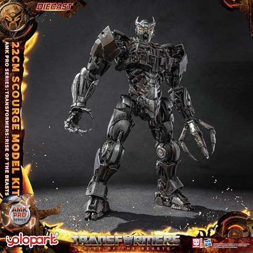 YOLOPARK تمثال عمل YOLOPARK Transformers AMK PRO Scourge، 8.66 بوصة من لعبة Transformers Rise of The Beasts مع تحكم مغناطيسي LED، نموذج قابل للجمع مع حركة عالية للأعمار 15 وما فوق، بدون تحويل - Image 1