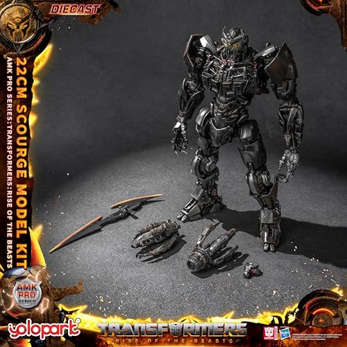 YOLOPARK تمثال عمل YOLOPARK Transformers AMK PRO Scourge، 8.66 بوصة من لعبة Transformers Rise of The Beasts مع تحكم مغناطيسي LED، نموذج قابل للجمع مع حركة عالية للأعمار 15 وما فوق، بدون تحويل - Image 2