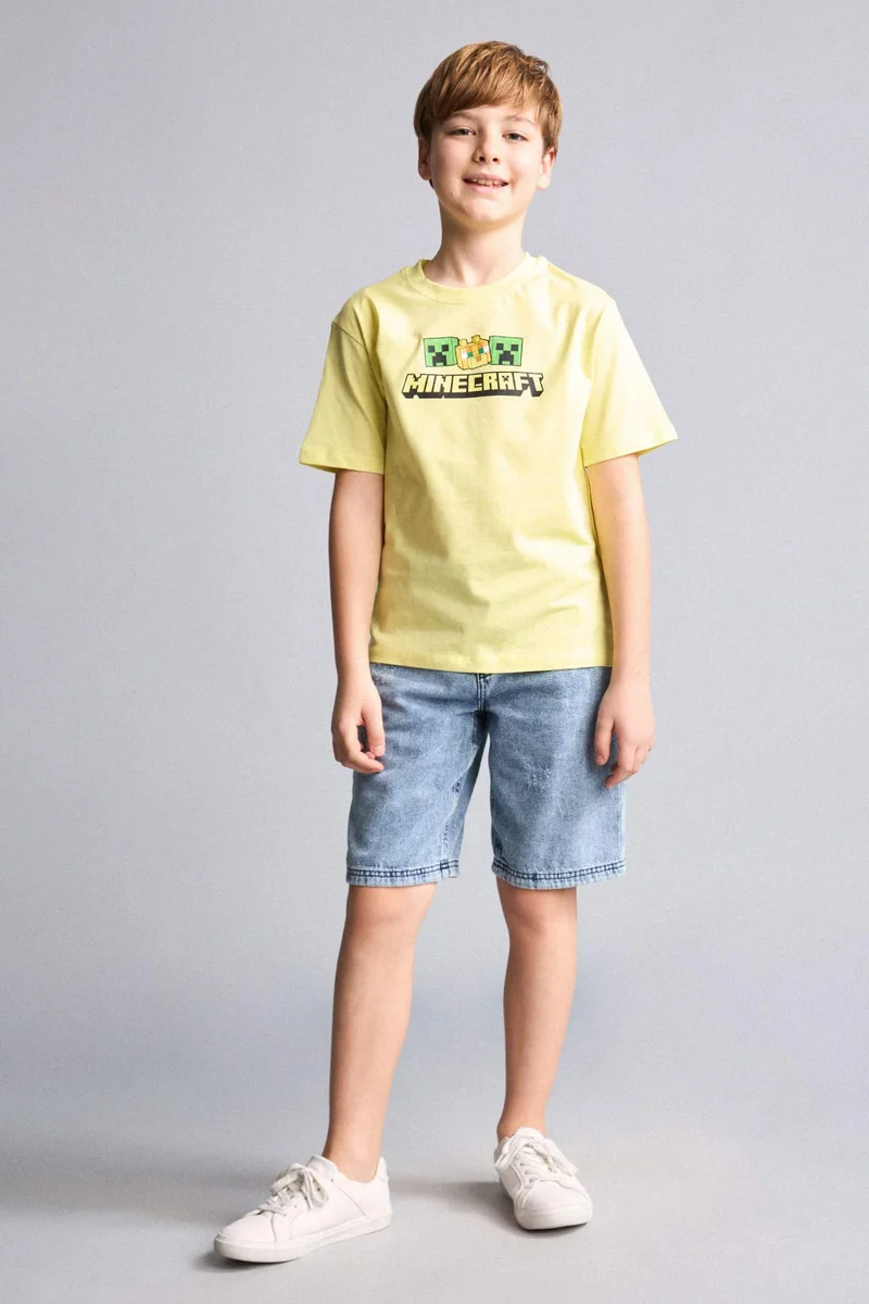 ديفاكتو New Regular Fit Printed Short Sleeve T-Shirt