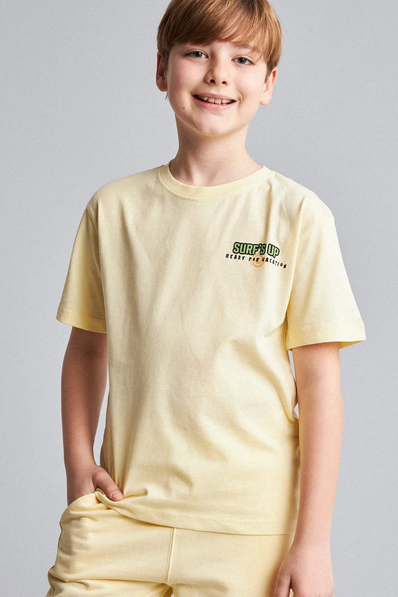 ديفاكتو New Regular Fit Printed Short Sleeve T-Shirt