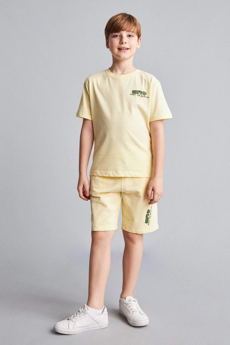 ديفاكتو New Regular Fit Printed Short Sleeve T-Shirt