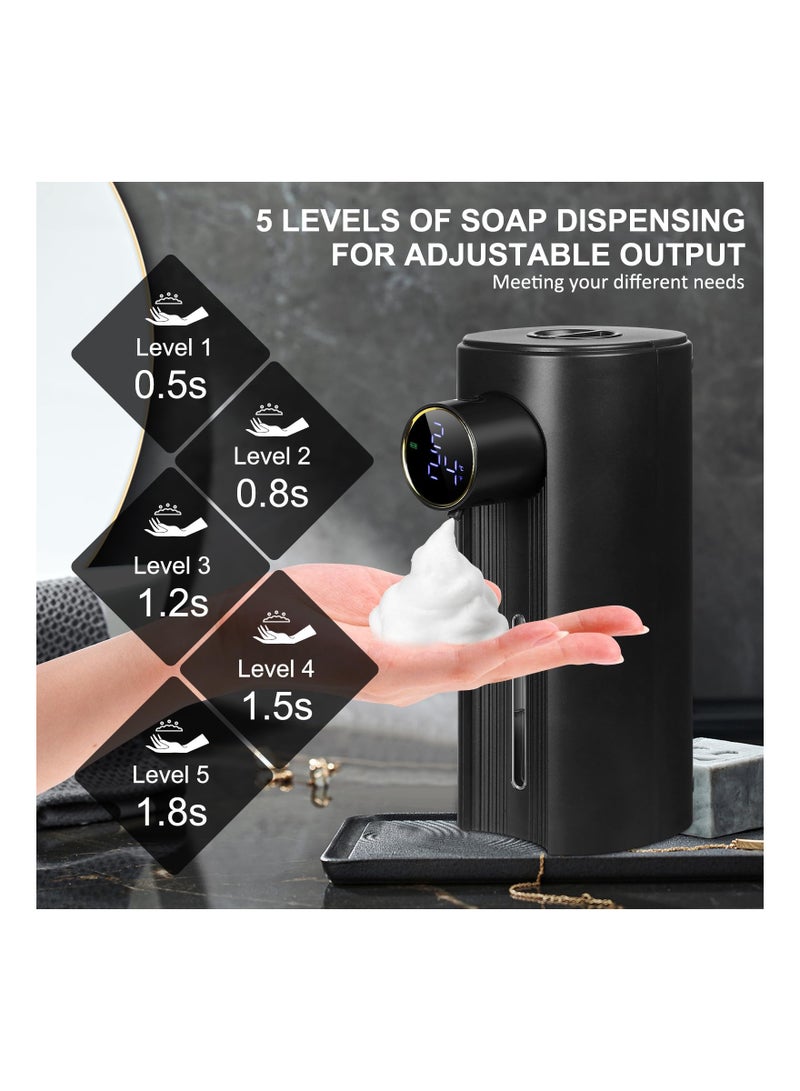 SYOSI Automatic Soap Dispenser, Rechargeable Soap Dispenser Touchless Soap Dispenser Smart Electric Auto Dish Soap Dispenser for Bathroom, Kitchen, Detergent Shower Sensor Dispenser Soap Dispenser - Image 4