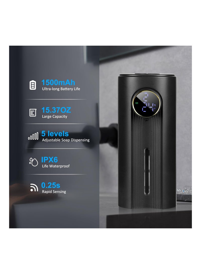 SYOSI Automatic Soap Dispenser, Rechargeable Soap Dispenser Touchless Soap Dispenser Smart Electric Auto Dish Soap Dispenser for Bathroom, Kitchen, Detergent Shower Sensor Dispenser Soap Dispenser - Image 2