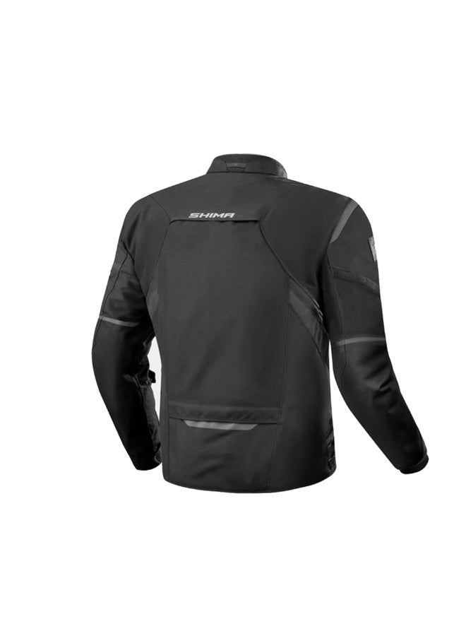 SHIMA RUSH 2.0 Men Black 3 Layer Textile Motorcycle Waterproof Jacket - Image 2