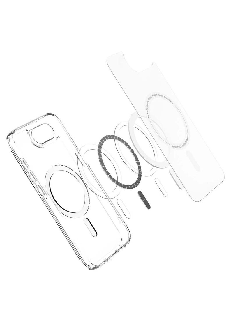 Wtech - Apple iPhone 16e 5G 2025 Magnetic Case, Slim Transparent Flexible TPU Shockproof Magsafe Back Phone Case - Clear - Image 1
