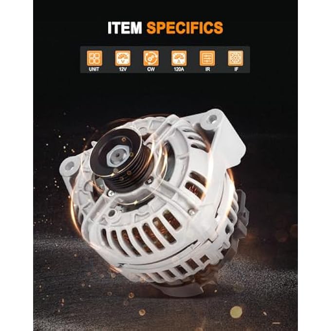ASAPE New 13884 23096 Alternator 120 Amp Fit for 2001-2005 for Mercedes-Benz C320 C240, 2002-2004 for Mercedes-Benz C32 AMG SLK32 AMG, 2003-2005 for Mercedes-Benz CLK320 ML350 - Image 2
