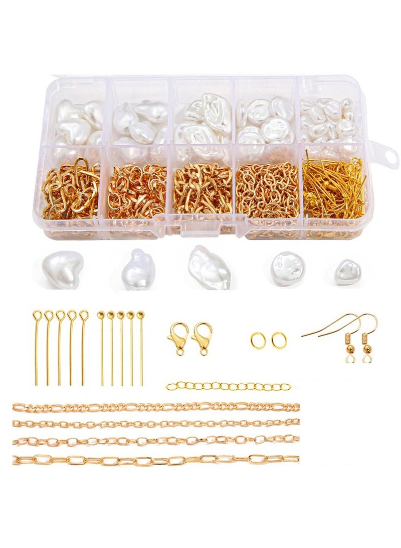 Excefore Beads Kit for Bracelet Making, Complete Jewelry Making Supplies Set with Charms, Crystal Beads, and String, Perfect for Adults and Girls Crafting Beautiful Bracelets, 420 Pcs - Image 1