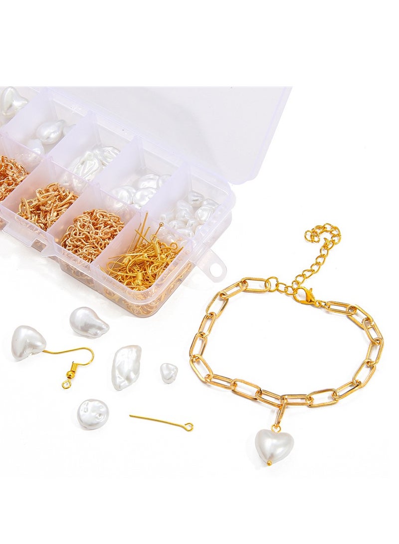 Excefore Beads Kit for Bracelet Making, Complete Jewelry Making Supplies Set with Charms, Crystal Beads, and String, Perfect for Adults and Girls Crafting Beautiful Bracelets, 420 Pcs - Image 3