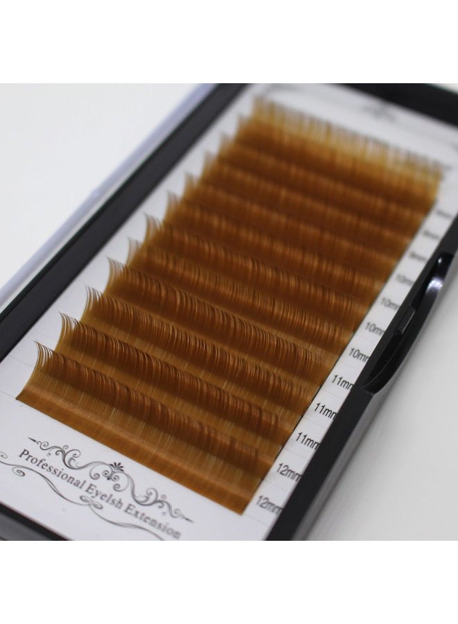 Bodermincer Scala Thickness 0.10mm C Curl Light Brown/Dark Brown/Black-Brown False lashes Individual Eyelash Extension Natural False Eyelashes (13mm, Light Brown) - Image 3