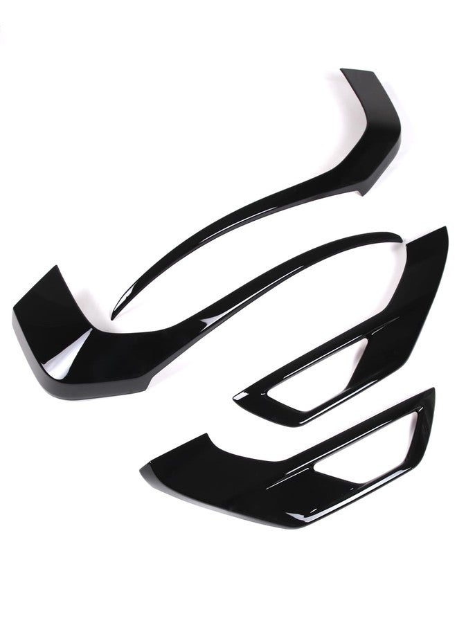 Sekhyna Front Side Grille Cover Frame Trim Kits Compatible with Mitsubishi Outlander 2023 2024 ABS 4PCS,Black Front Bumper Left and Right Chrome Trim Molding Strip Accessories (Glossy Black) - Image 4