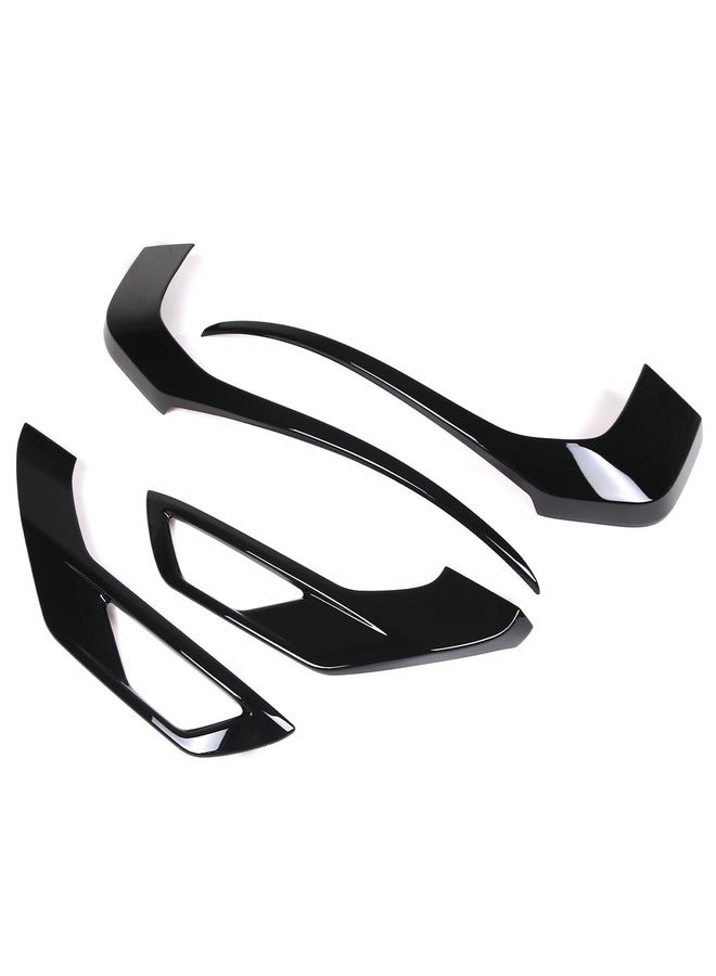 Sekhyna Front Side Grille Cover Frame Trim Kits Compatible with Mitsubishi Outlander 2023 2024 ABS 4PCS,Black Front Bumper Left and Right Chrome Trim Molding Strip Accessories (Glossy Black) - Image 3