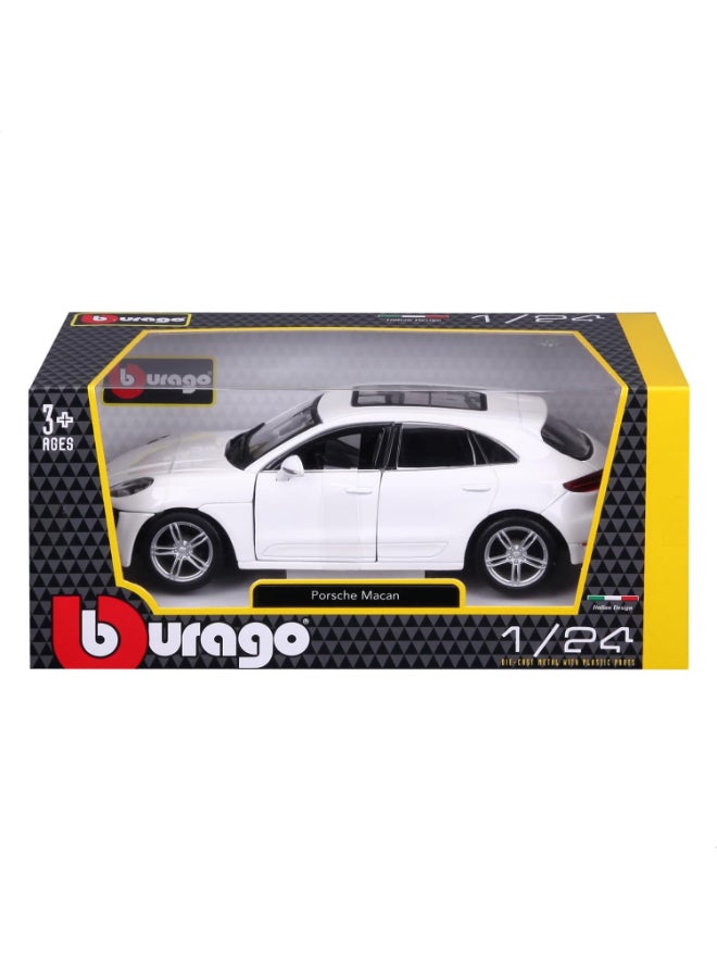 Bburago Porsche Macan Die-cast Car (1:24, White) - Image 1