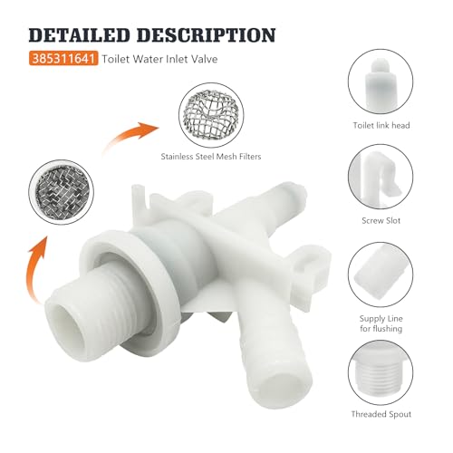 YAOAWE 2-Pack 385311641 Water Valve Kit for Dometic Toilets Series 300, 301, 310, 311, 320, 321, Leak-Proof, with 2 PCS Toilet Flush Ball Seal, Effortless Pedal Flush Installation Kit - Image 2