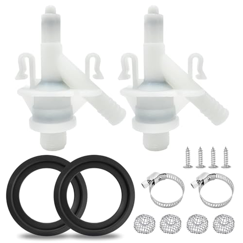 YAOAWE 2-Pack 385311641 Water Valve Kit for Dometic Toilets Series 300, 301, 310, 311, 320, 321, Leak-Proof, with 2 PCS Toilet Flush Ball Seal, Effortless Pedal Flush Installation Kit - Image 1