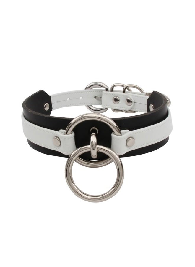 Lookook Fashion O-Ring Faux Leather Choker Necklaces Collar For Womens, Faux Leather, alloy - Image 1