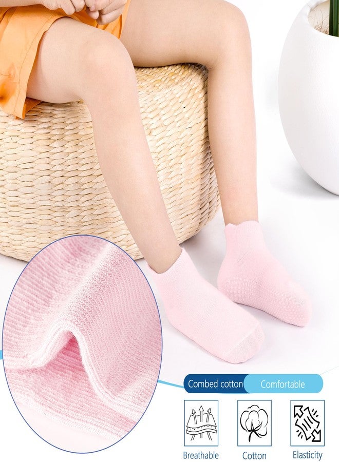 Tphon Baby Toddler Socks Girls Socks with Non Slip Grip 12 Pack Kids Ankle Cute Cotton Sock 1-3 Years - Image 4