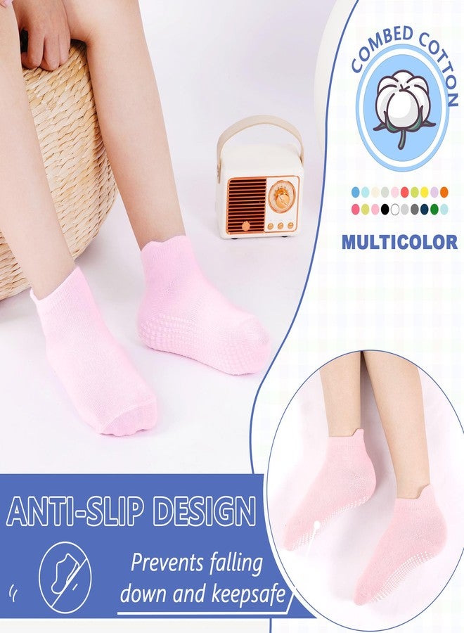 Tphon Baby Toddler Socks Girls Socks with Non Slip Grip 12 Pack Kids Ankle Cute Cotton Sock 1-3 Years - Image 3