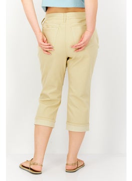 NYDJ Women Straight Fit Wide Leg Casual Pants, Khaki  - Image 3