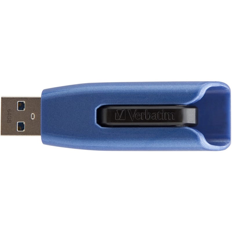 Verbatim 256GB USB 3.0 Store 'n' Go V3 Max Flash Drive - Cap-Less & PC / Mac Compatible - Blue