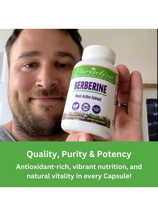Paradise Herbs أعشاب الجنة، مستخلص البربرين، 500 ملغ، مكمل بربرين نقي وقوي، نباتي، غير معدل وراثيًا، خالي من الغلوتين، 60 كبسولة نباتية - Image 4