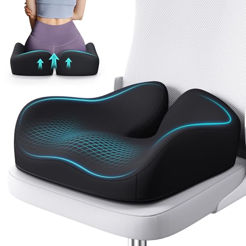 Benazcap Memory Foam Seat Cushion for Office Chair Ergonomic Chair Cushions for Tailbone Pain Relief Sciatica Back Support Office Chair Cushion Car Seat Cushion - Image 1