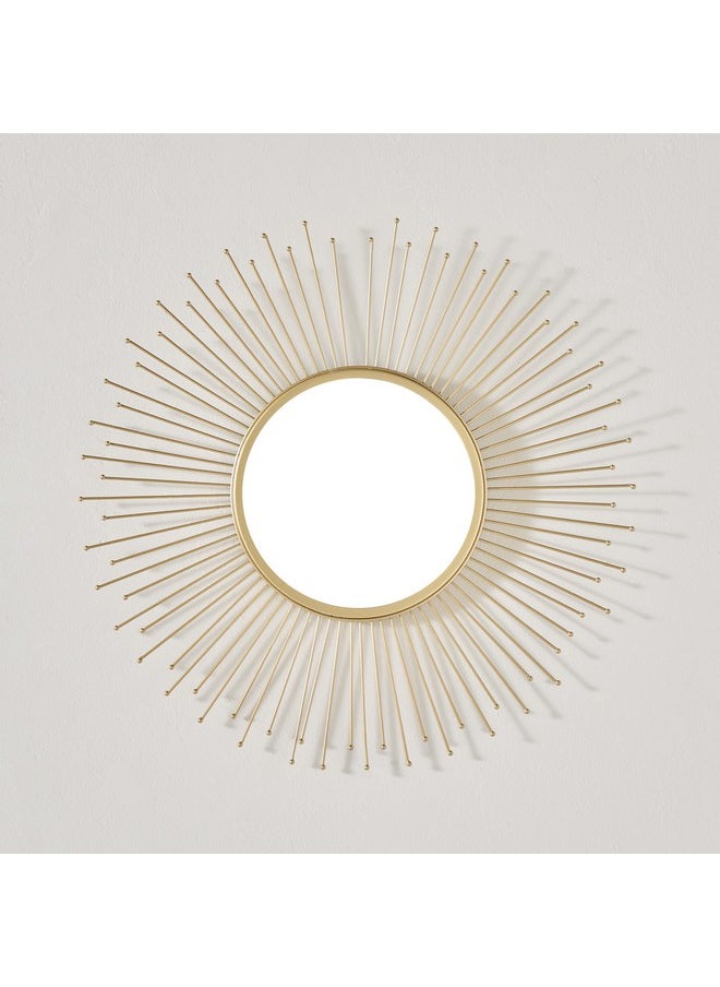 Home Box Faiz Metal Sun Burst Wall Mirror 45 x 45 x 1 cm  - Image 2