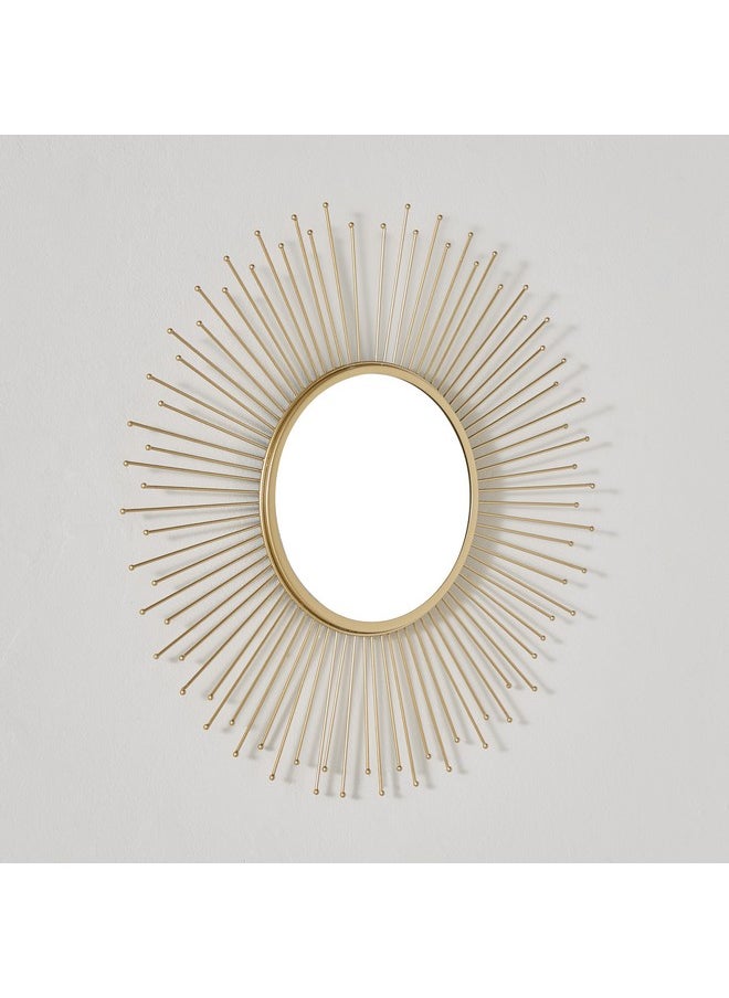 Home Box Faiz Metal Sun Burst Wall Mirror 45 x 45 x 1 cm  - Image 1