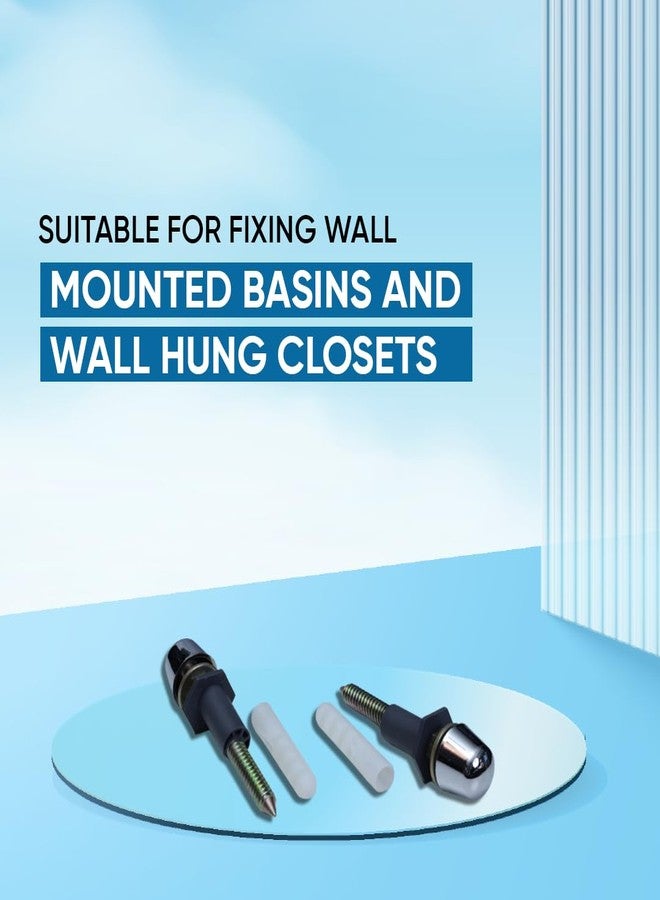 Parryware Sumo Bolt Fixing Set for Wall Mounted Basins & Wall Hung Closets | Bathroom Fittings| Ultra White Stainless Steel | Durable & Long-Lasting Performance - Image 4