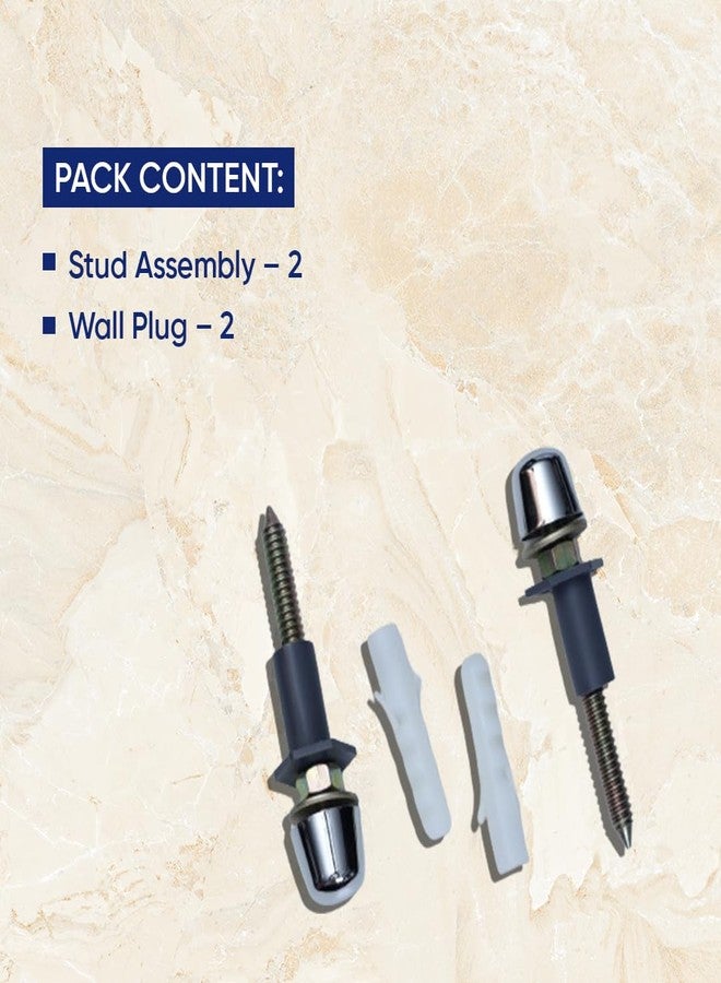 Parryware Sumo Bolt Fixing Set for Wall Mounted Basins & Wall Hung Closets | Bathroom Fittings| Ultra White Stainless Steel | Durable & Long-Lasting Performance - Image 2