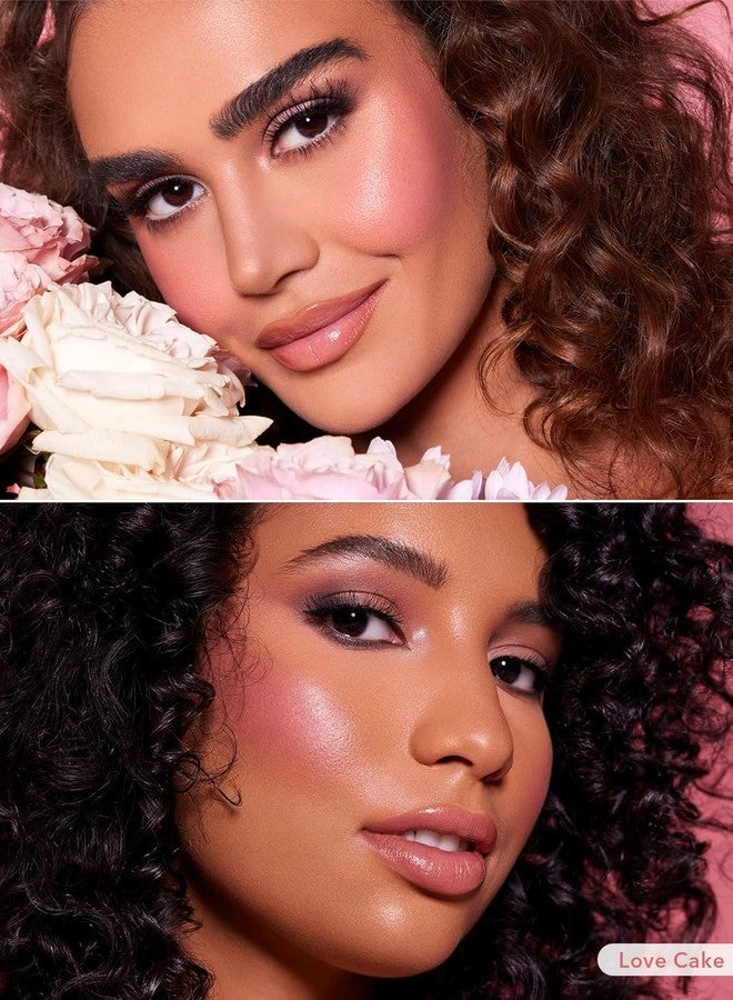 TopFinder® Powder Blusher 4-in-1 Palette with Brush | Shimmer Blush, Pink Blush Cheek & Highlighter Stick | Long-Lasting, Buildable & Waterproof Face Blush | Suits All Skin Tones - Image 5