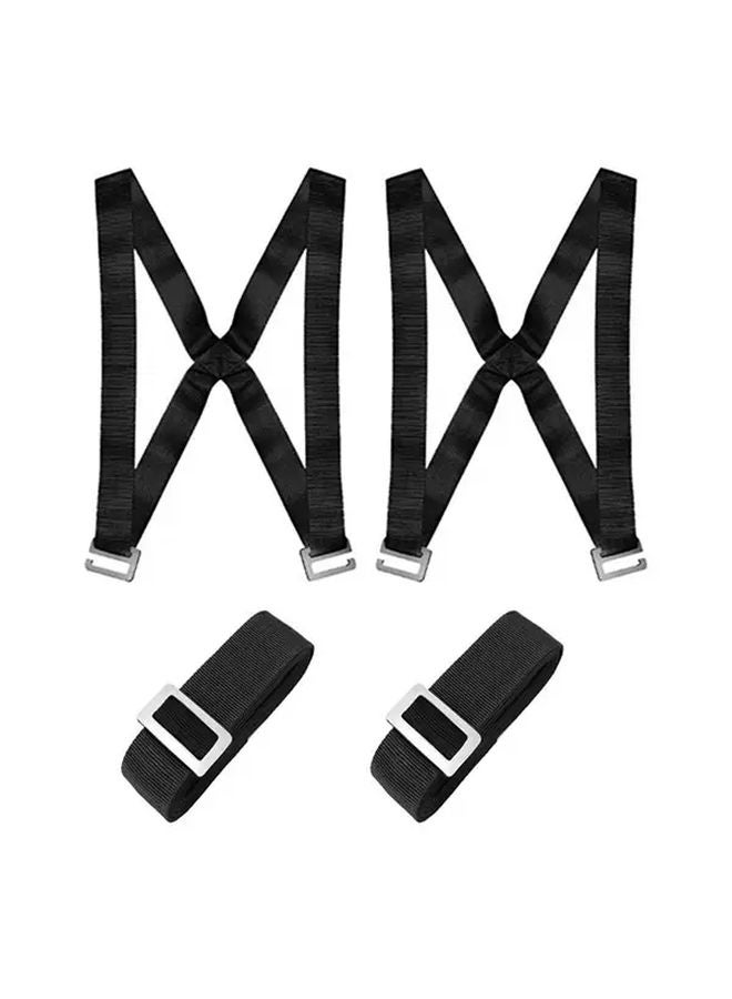 Black Heavy Duty Adjustable Moving Rope For Two Workers Lifting Home Goods - Image 1