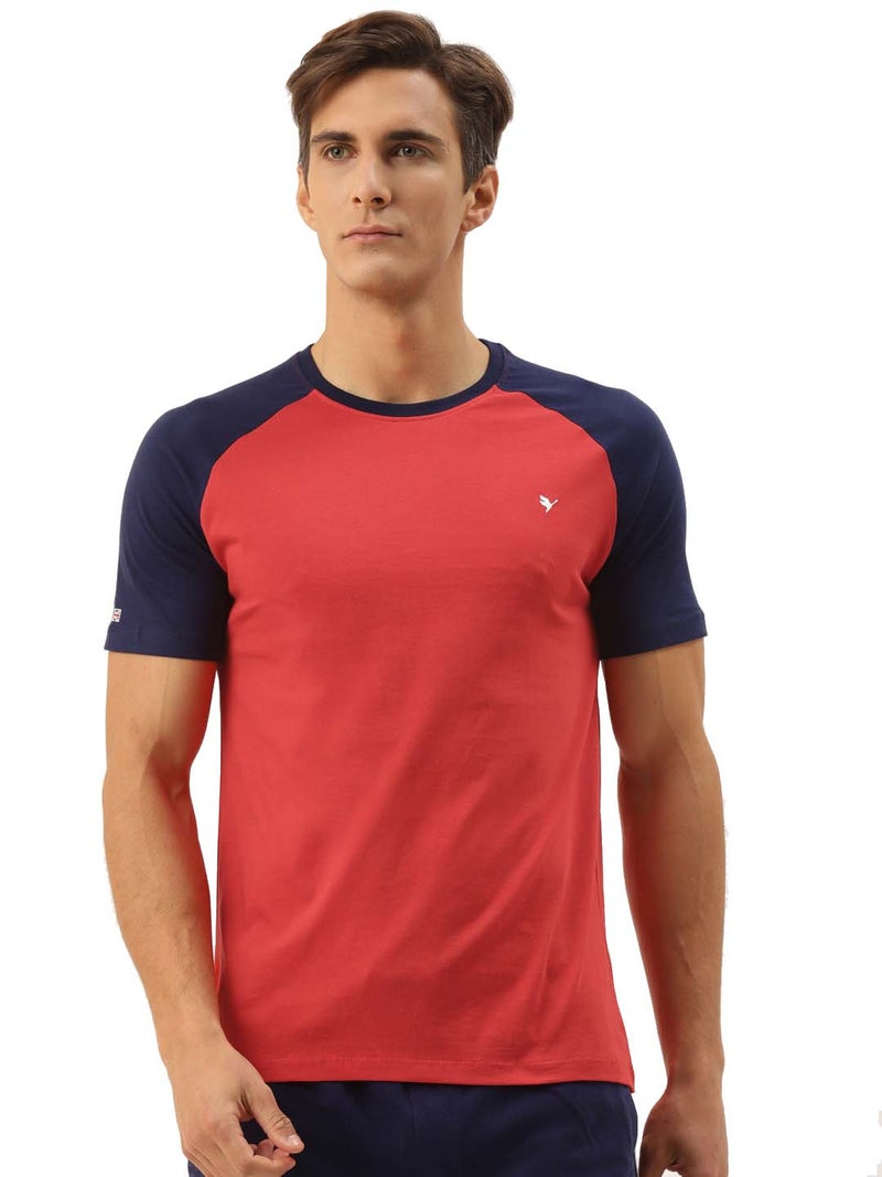 amswan PREMIUM COTTON REGLAN HALF SLEEVE CREW NECK T-SHIRTS - Image 1