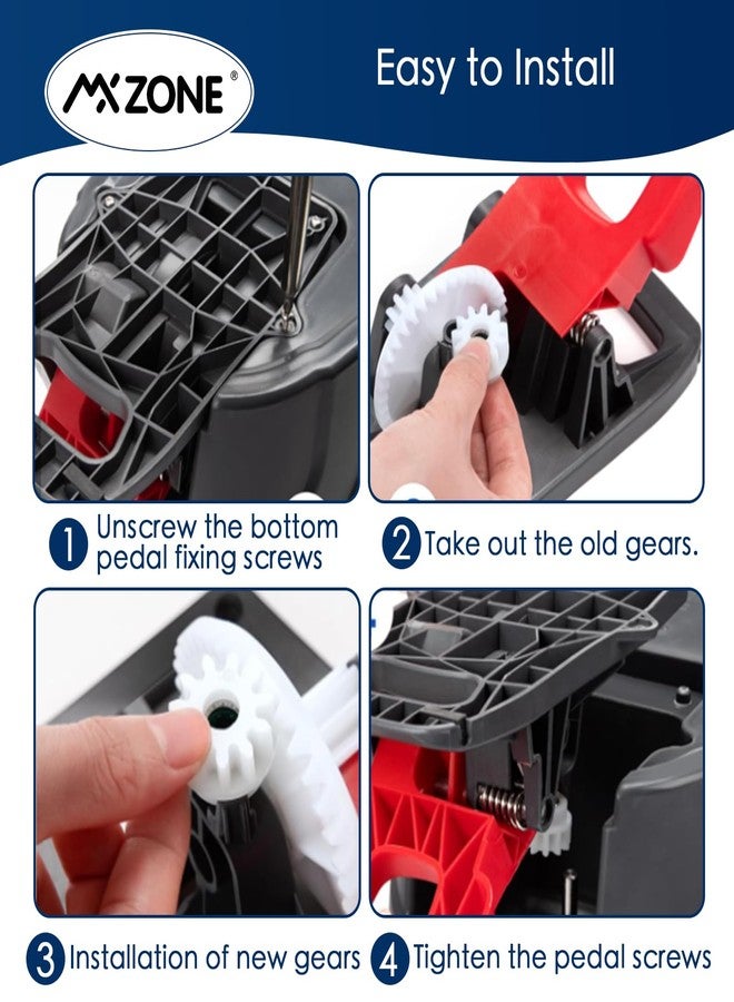 MXZONE Easy Mop Pedal Broom Spin Replacement One Way Clutch Bearing Bucket Gear Sprockets Repair Compatible with O Cedar Velida and Market 90% Spin Mop and Bucket, Mop Gears, 2 Packs - Image 4