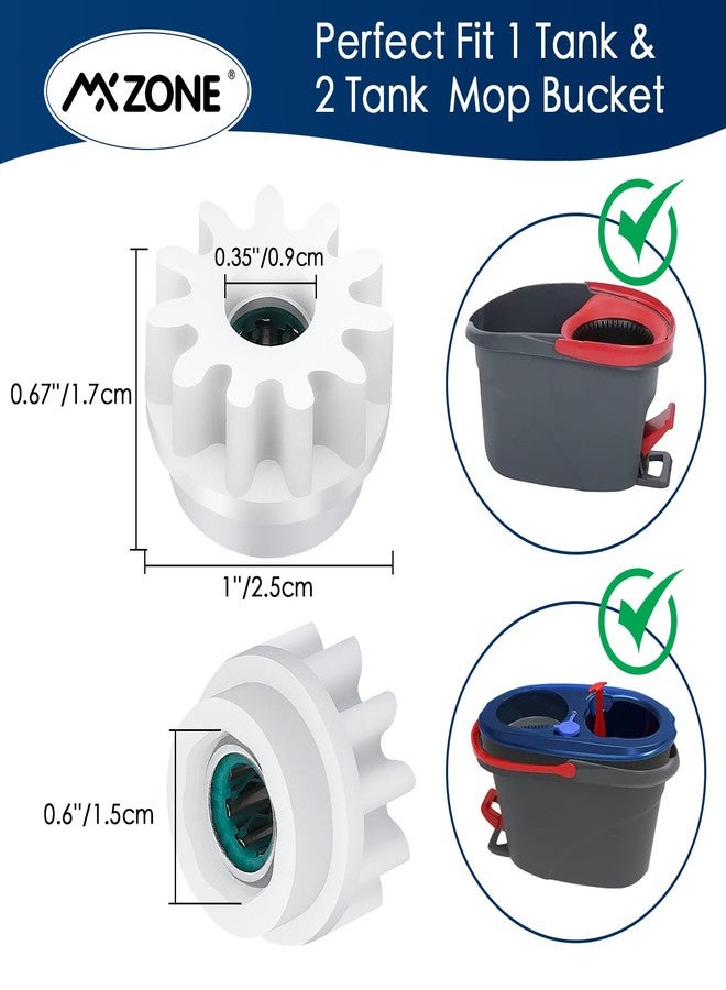 MXZONE Easy Mop Pedal Broom Spin Replacement One Way Clutch Bearing Bucket Gear Sprockets Repair Compatible with O Cedar Velida and Market 90% Spin Mop and Bucket, Mop Gears, 2 Packs - Image 3