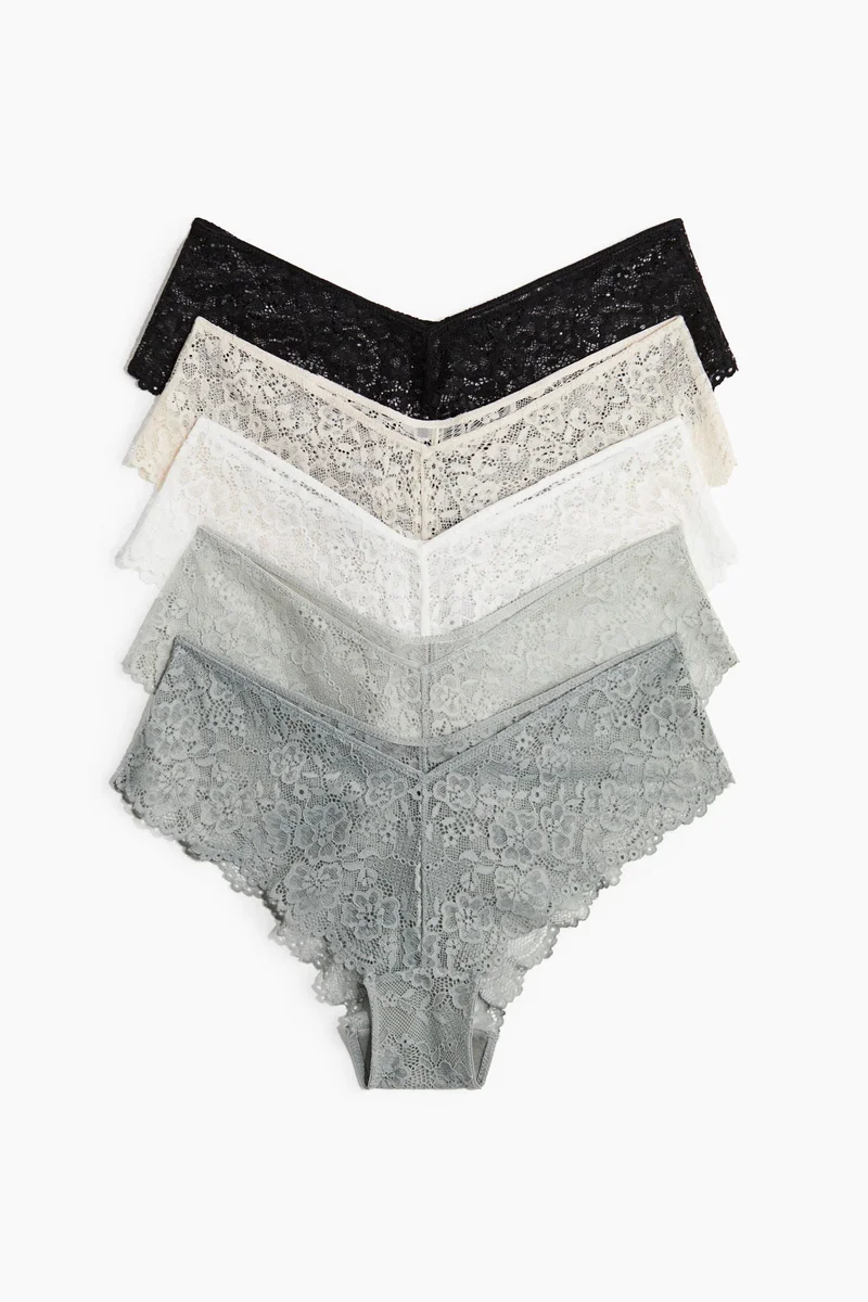 H&M 5-pack lace hipster briefs