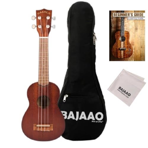Kala MK-S Soprano Ukulele With Bajaao Gig-Bag, Polishing Cloth & E-Book - Mahogany - Image 1