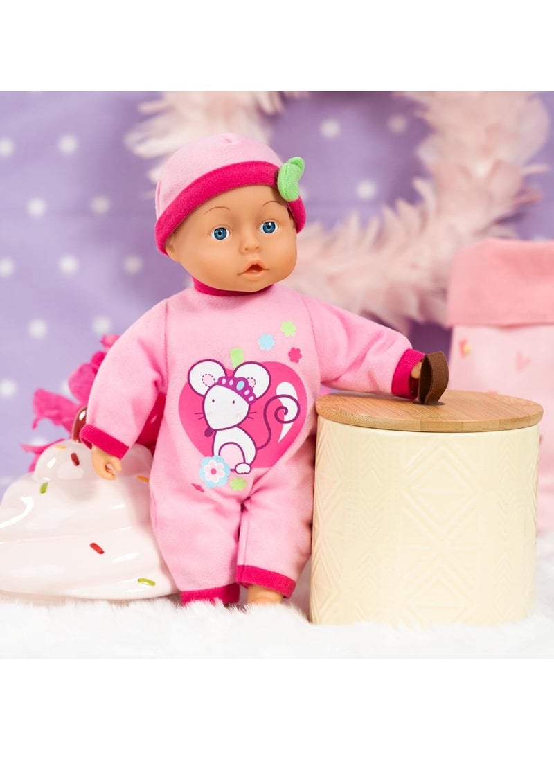 BAYER Bayer Design Interactive First Words Baby Doll Pram, Pink, 33 cm - No:93363AB  - Image 2