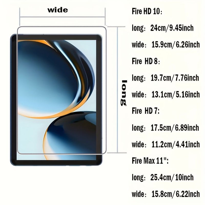 2 Pieces Tempered Glass Screen Protector For Fire 7 12th Gen 2022 9H Hardness Smooth Finish Premium Protection Easy Installation - Image 2