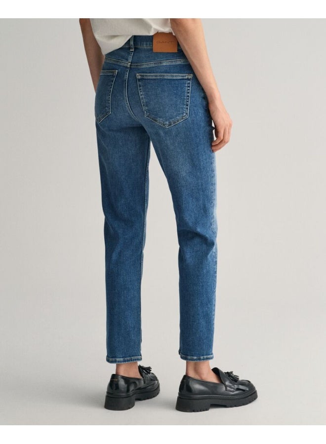 غانت جينز قصير بقصة ضيقة من جانت - Image 3