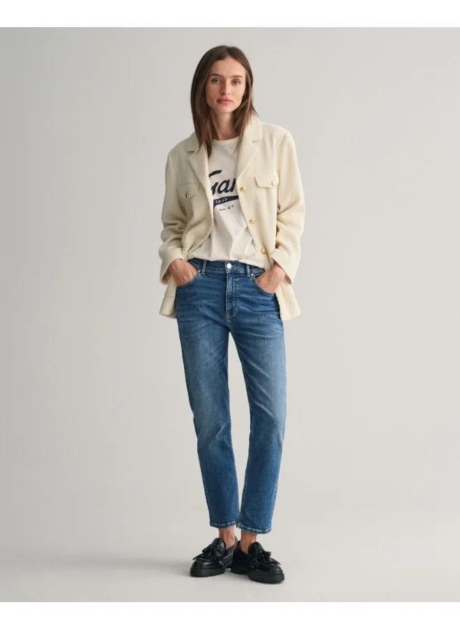 غانت Gant Slim Fit Cropped Jeans