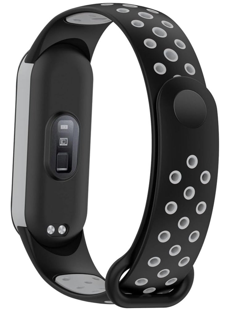 Strap Compatible with Xiaomi Mi Band 4 / Mi Band 3, Women Men Armband, Two Colours Breathable Adjustable Soft Silicone Replacement Strap Compatible with Xiaomi Mi Band 3/4 - Image 2