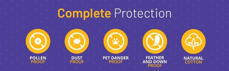 AllersoftUnbleached Organic Cotton Dust Pet Dander Feather and Pollen Allergy Control Comforter Protector  Duvet Cover - Image 5