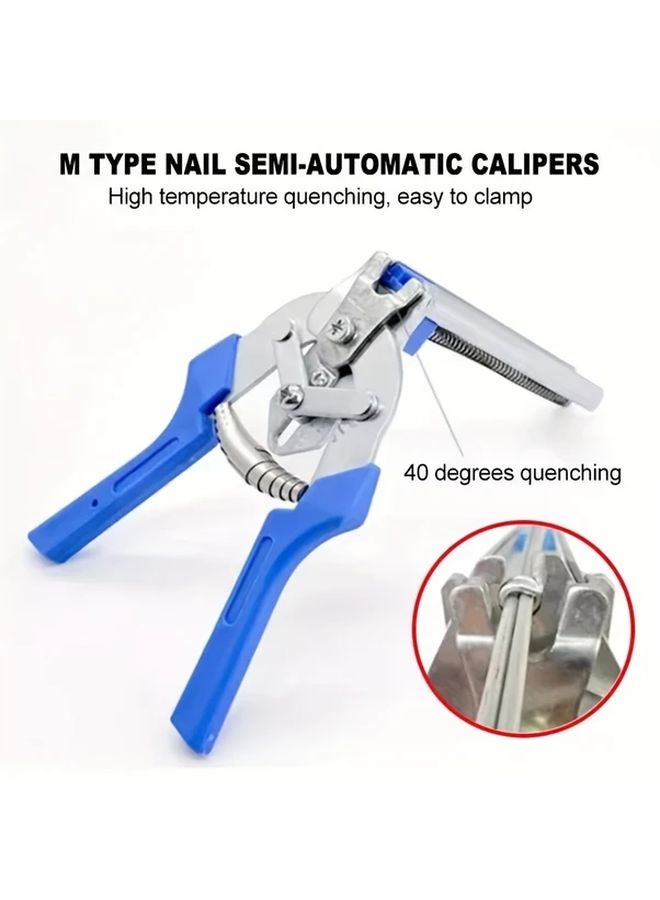 Clamp With 600 Nails Animal Cage Hog Ring Pliers Tool M Clips Staples Chicken Mesh Wire Fencing - Image 3