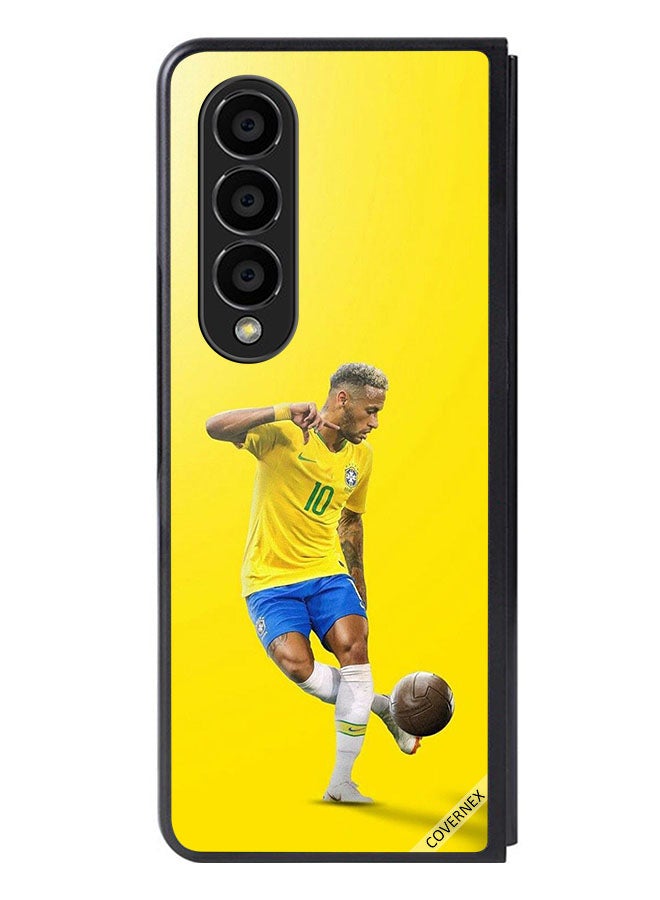 Covernex Protective Case Cover For Samsung Galaxy Z Fold 4 Neymar With Football - Image 1
